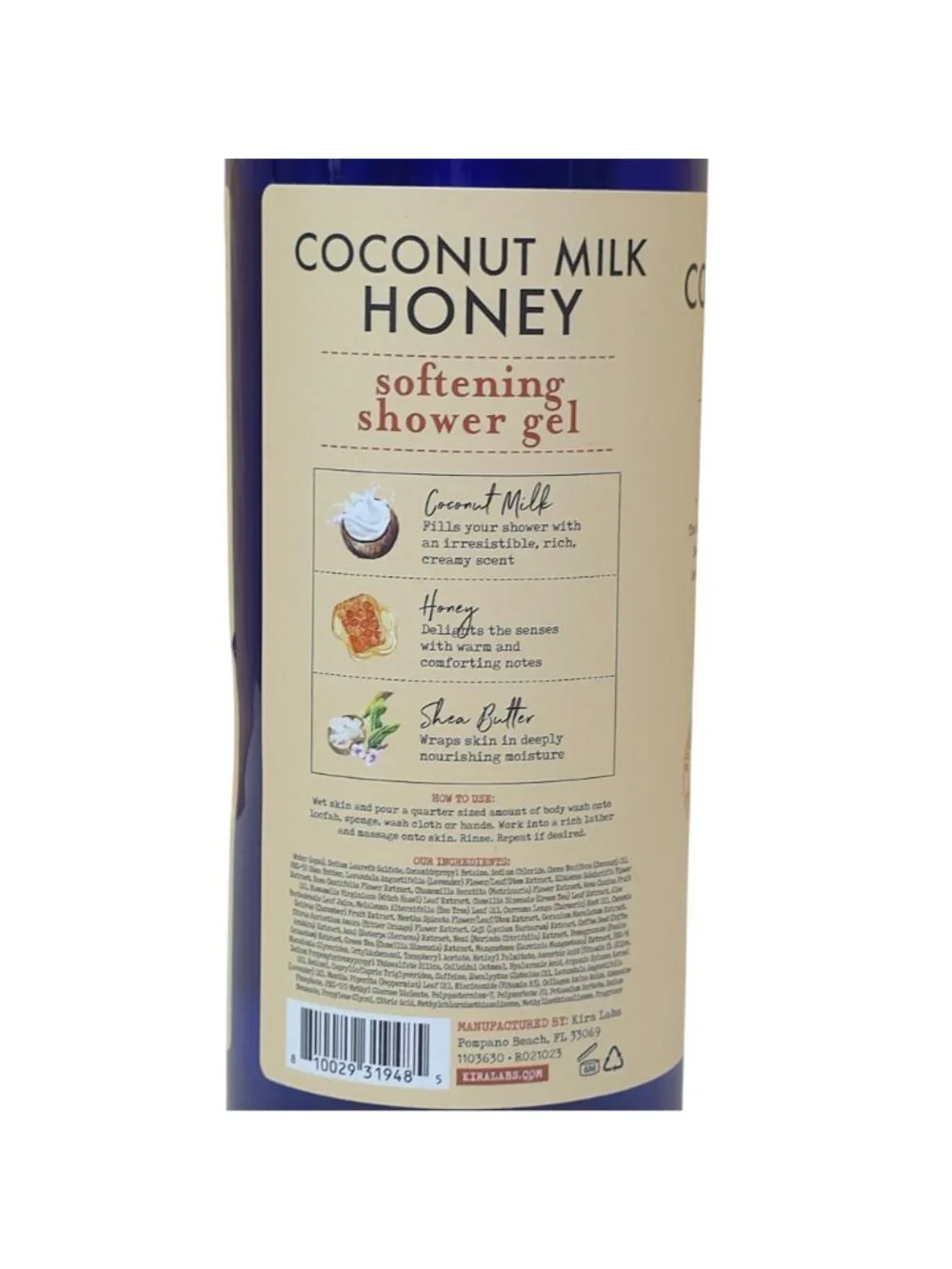 Pharm to Table Coconut Milk & Honey Softening Shower Gel 32 oz Shea Butter